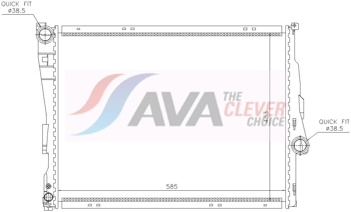 Купити BWA2278 AVA Радіатор двигуна